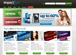 ImpactFive Affiliate Network Screenshot